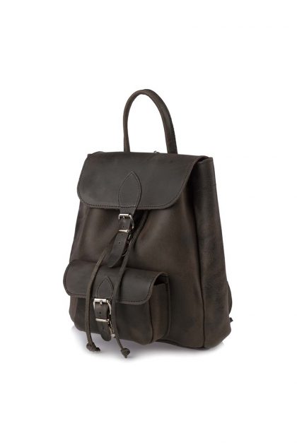 Classic Leather Backpack - Μαύρο