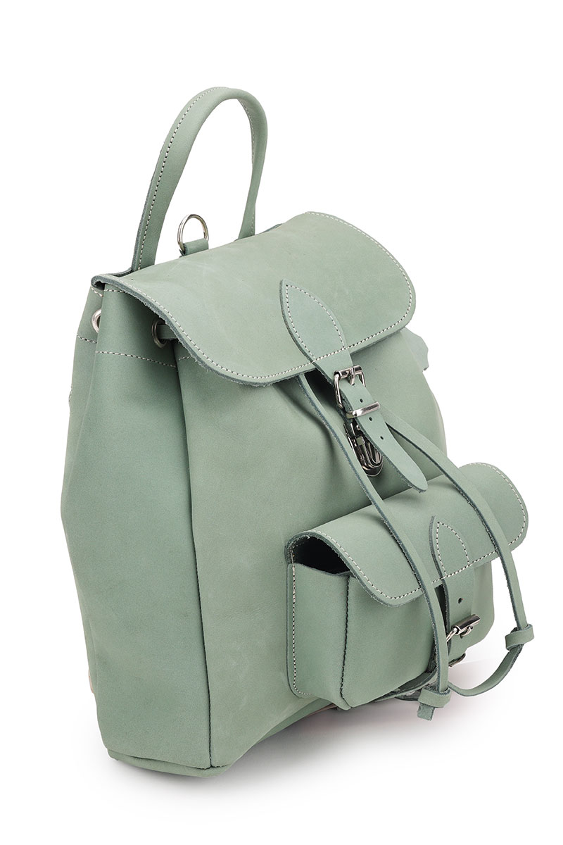 Classic Leather Backpack - Μέντα